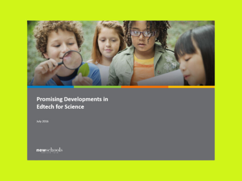 Promising Developments in Ed Tech for K-12 Science